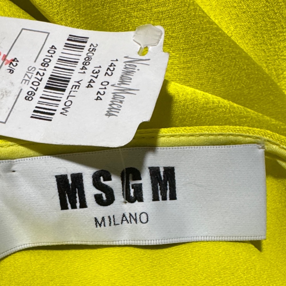 MSGM Radiant Yellow Long Sleeve Dress - Picture 8 of 10
